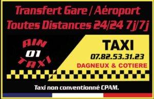 Jerome Goutte - Ain Taxi sur La Côtière (01) - Transfert Aeroport de Lyon à Montlulel